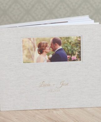 Álbum boda con ventana