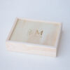 Caja madera tapa láser para álbum - 25x25