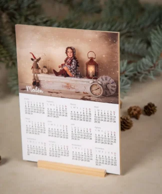 Calendario 15x20 + peana pino
