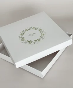 Caja blanca o kraft troquelada + grabado uvi ( para álbum 25x25 y 30x30)